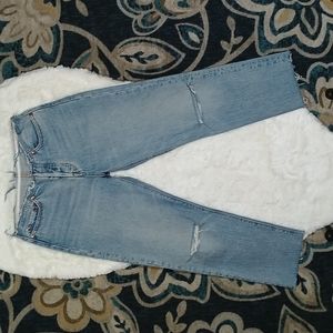Levi's big E custom light wash crop jeans sz 27
